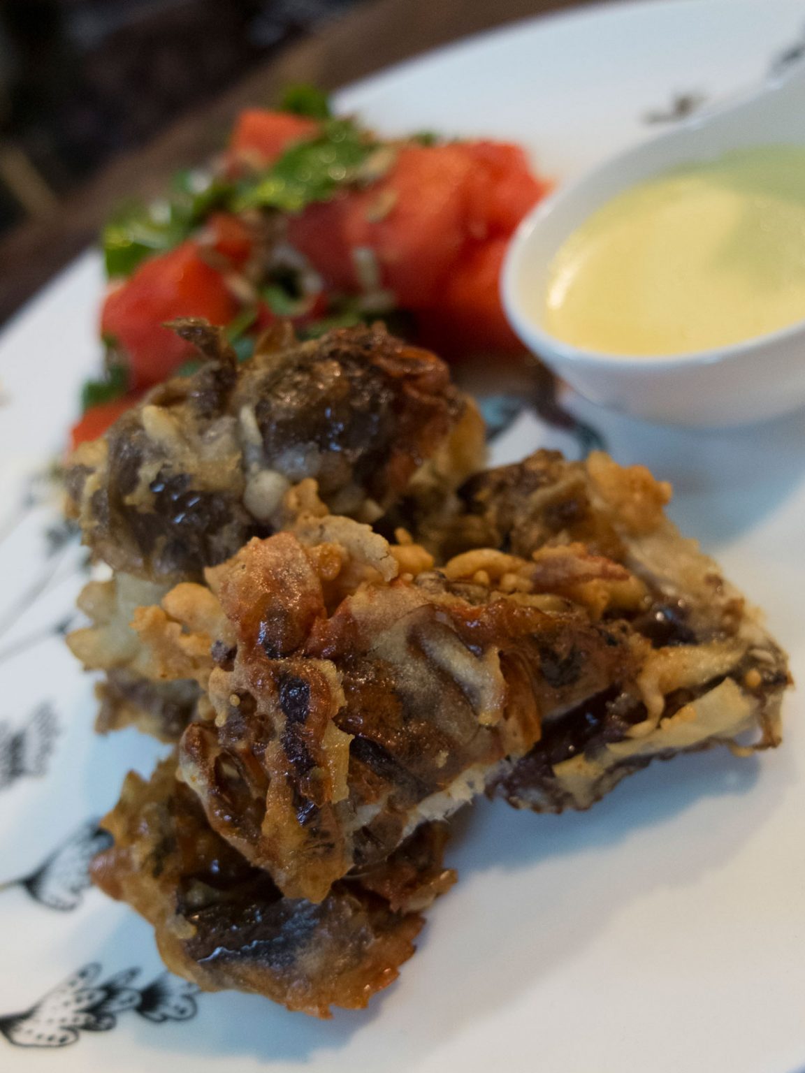 Soft Shelled Crab Tempura with Watermelon Salad Palmoil TV